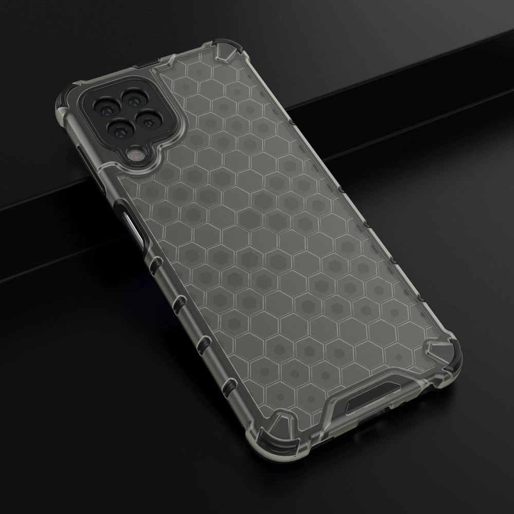 Honeycomb Case rustning med TPU Bumper til Samsung Galaxy A22 4G sort