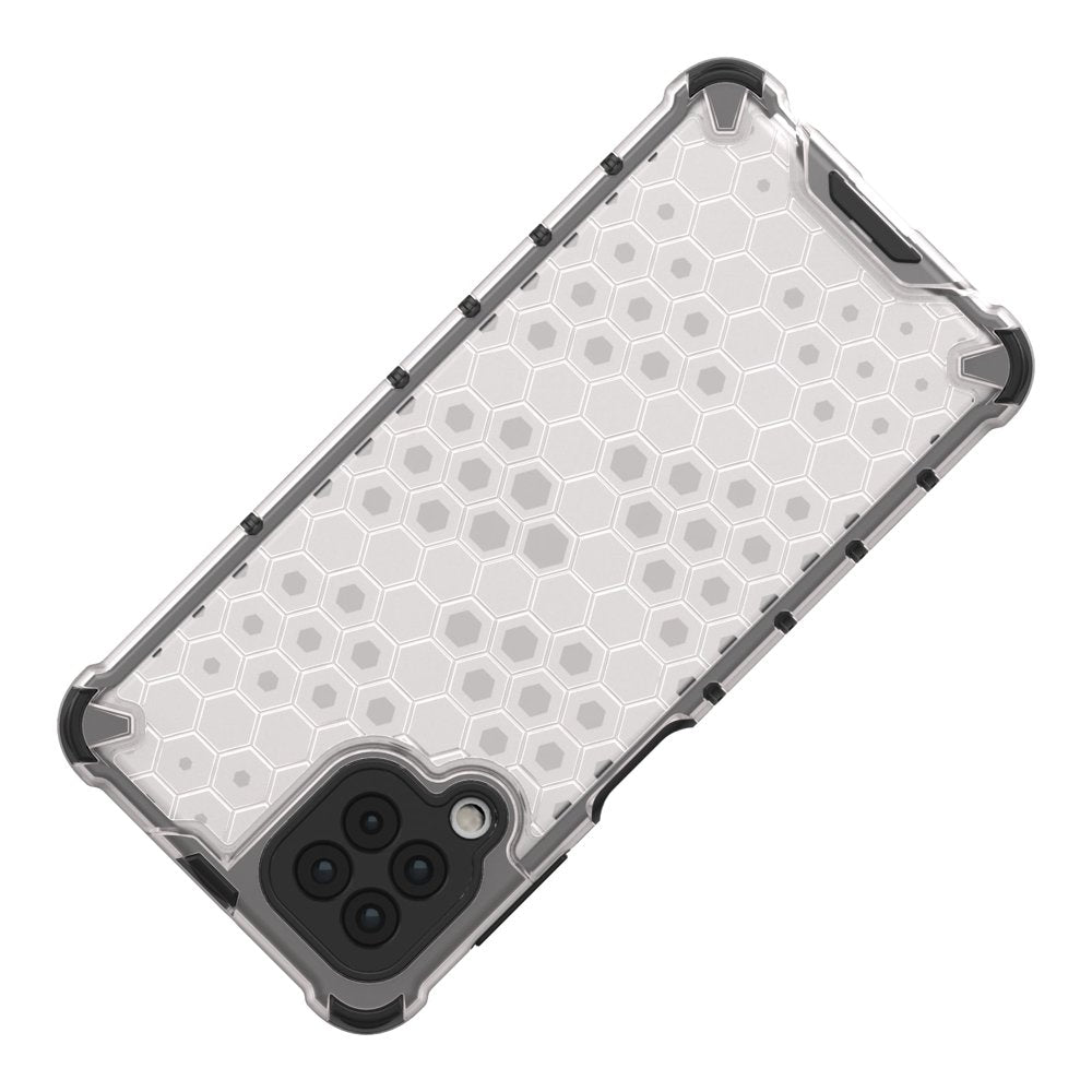 Honeycomb Case armor cover med TPU Bumper til Samsung Galaxy A22 4G gennemsigtig