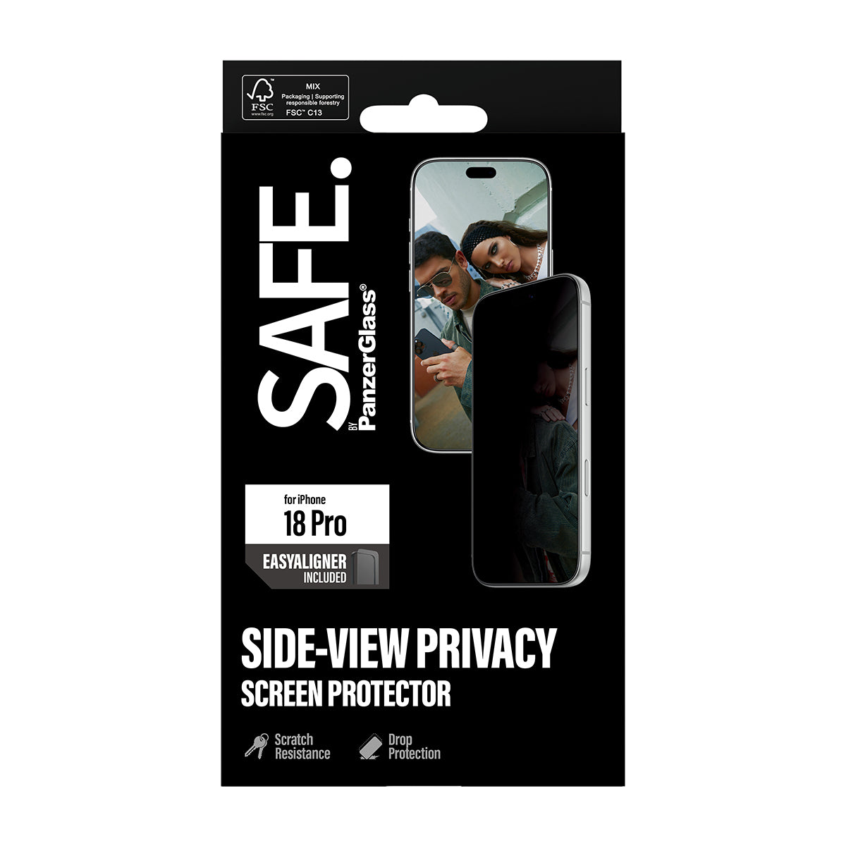 SAFE. by PanzerGlass Side-View Privacy Skærmbeskytter til iPhone 18 Pro