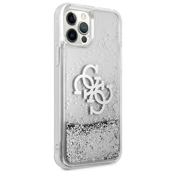 Guess GUHCP12LLG4GSI iPhone 12 Pro Max 6.7" sølv/sølv hardcase 4G Big Liquid Glitter