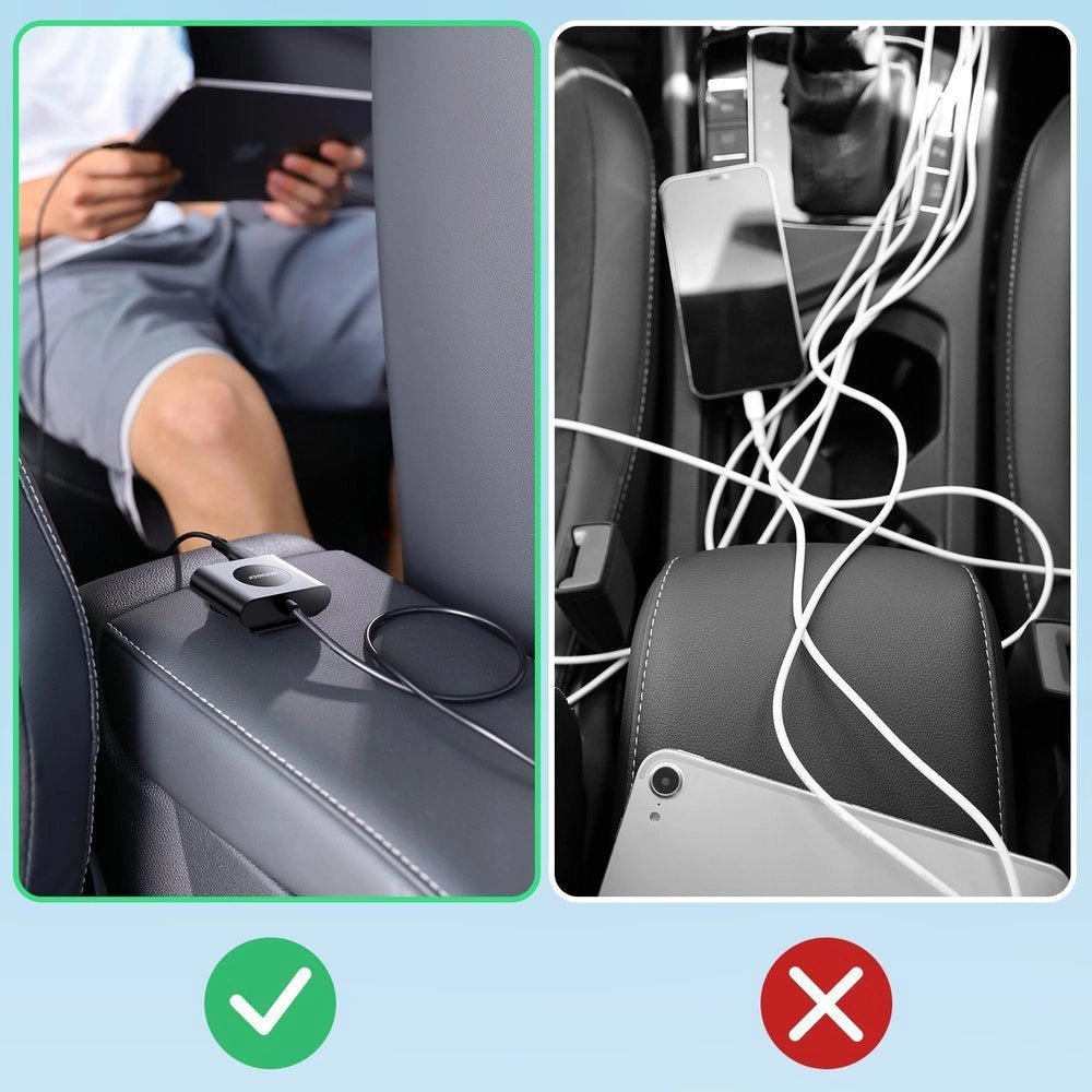 Joyroom biloplader 2xPD + 2xQC3.0 72W 1,5m sort (JR-CL05)