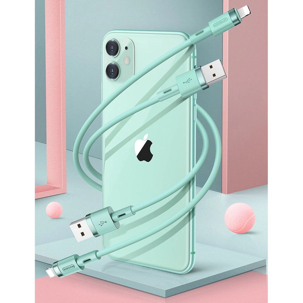 Joyroom flydende silikone datakabel N2 USB-A / Lightning 2,4A 1,2m - hvid