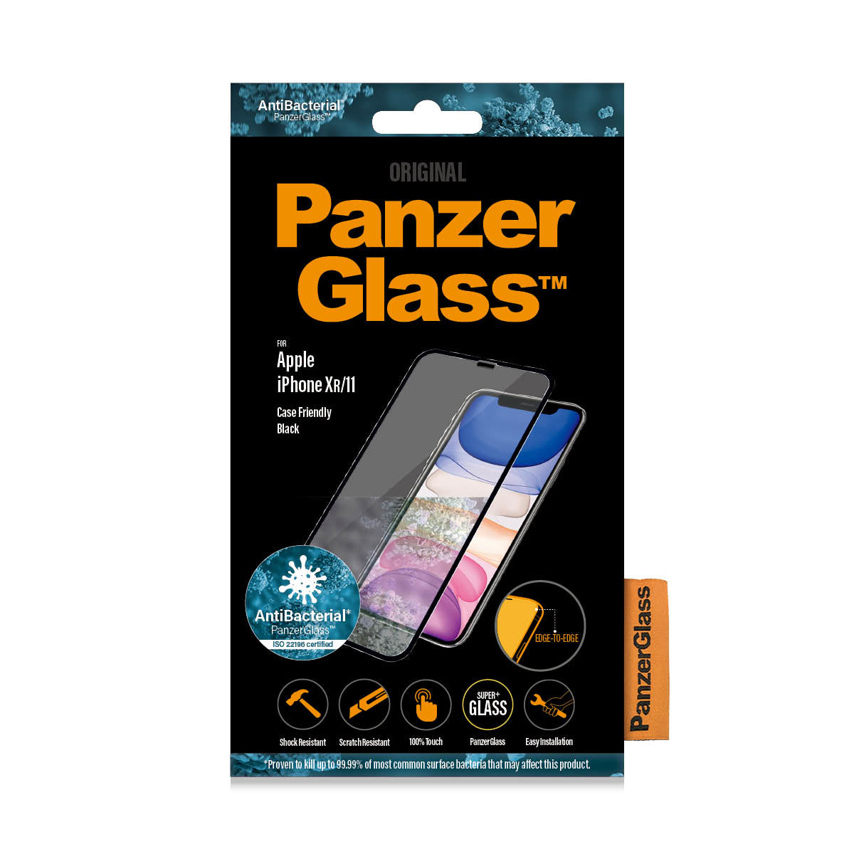 PanzerGlass ® Skærmbeskyttelse iPhone 11 | XR | Edge-to-Edge
