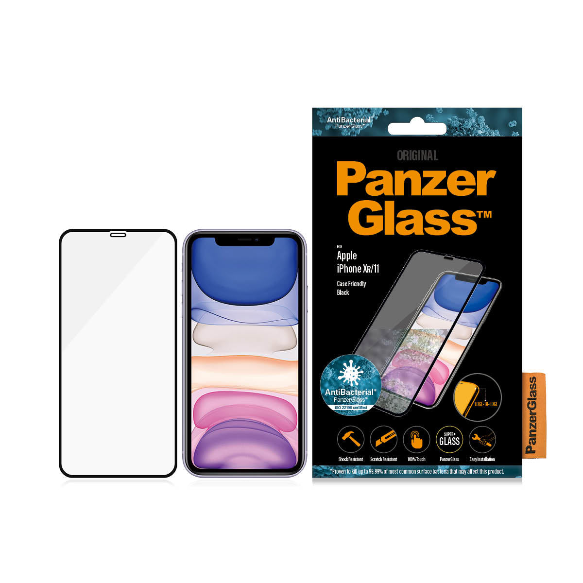 PanzerGlass ® Skærmbeskyttelse iPhone 11 | XR | Edge-to-Edge
