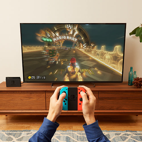 Nintendo Switch V2 2019 bærbar spilkonsol 15,8 cm (6.2") 32 GB Berøringsskærm Wi-Fi Sort, Blå, Rød