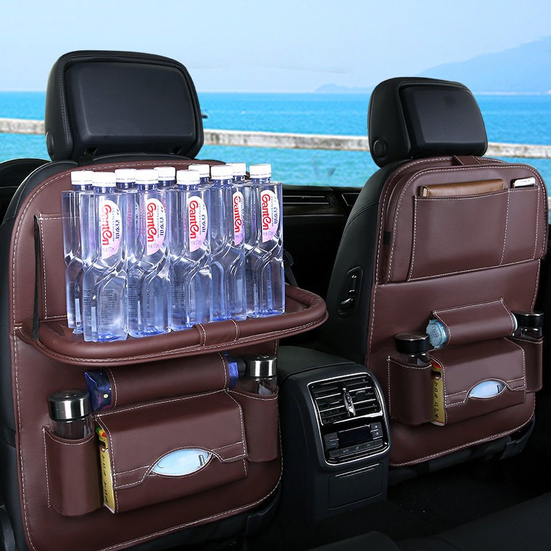 Sædeorganiseringsapparat, sædebeskytter, siddeplads, hylde, mini-bilbord, sort