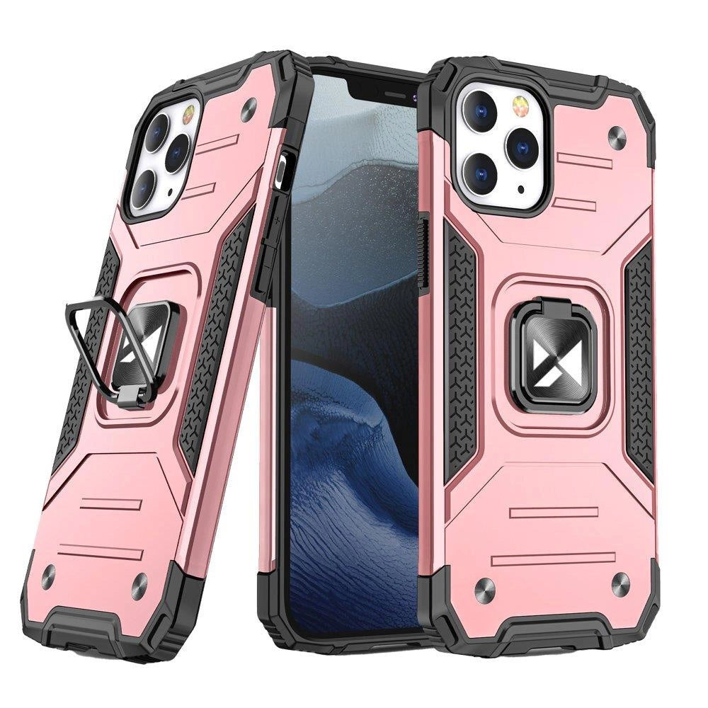 Wozinsky Ring Armor Case Kickstand Tough Rugged Cover til iPhone 13 Pro rose