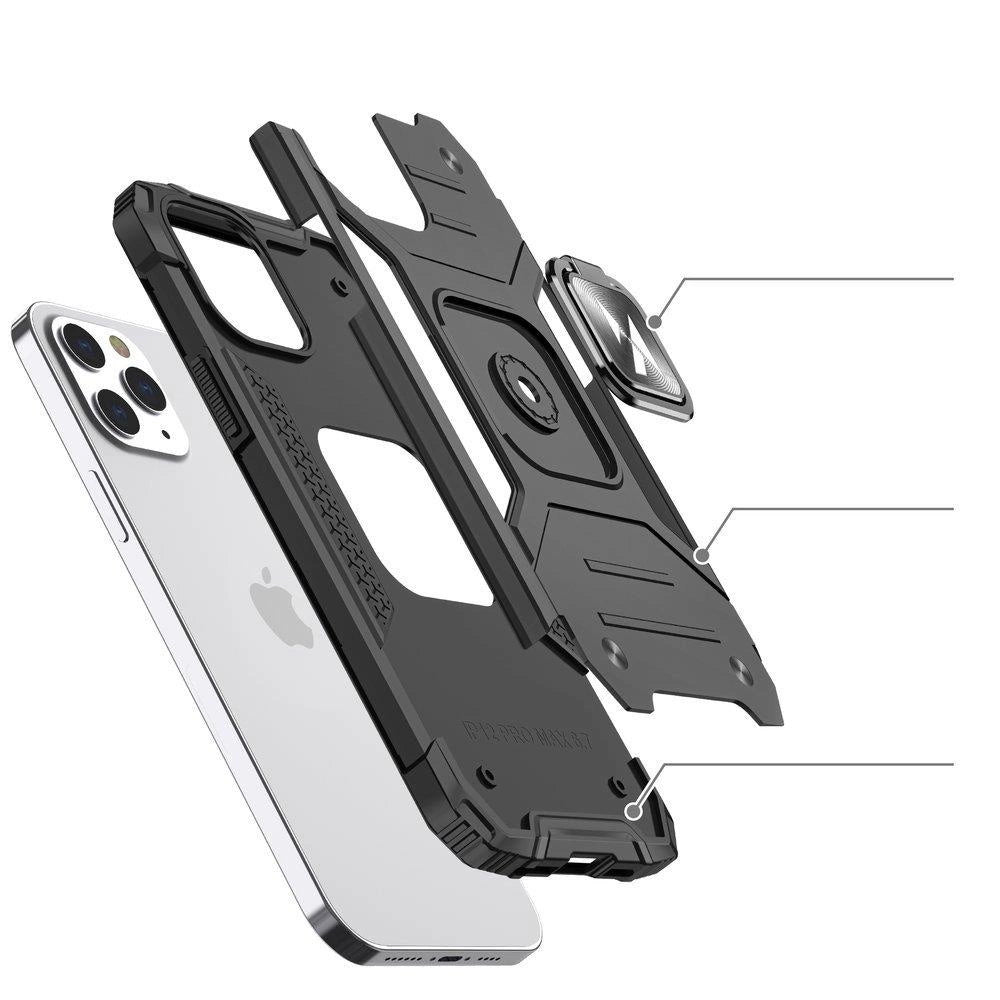 Wozinsky Ring Armor Case Kickstand Tough Rugged Cover til iPhone 13 Pro blå