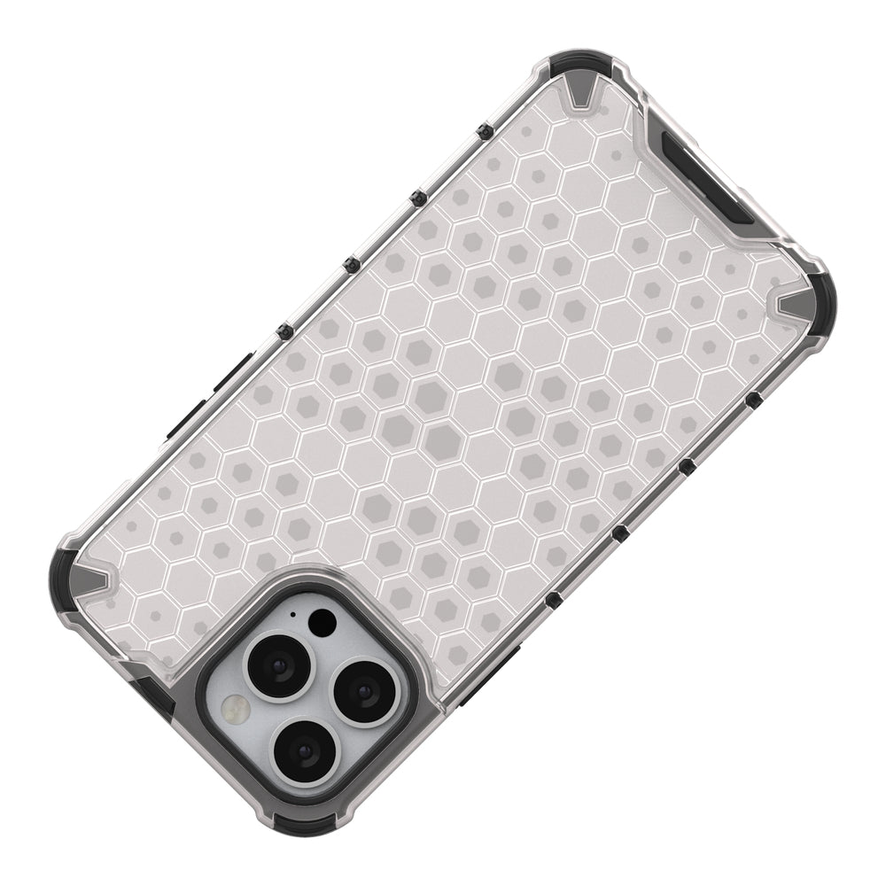 Honeycomb Case rustning med TPU Bumper til iPhone 13 Pro Max sort