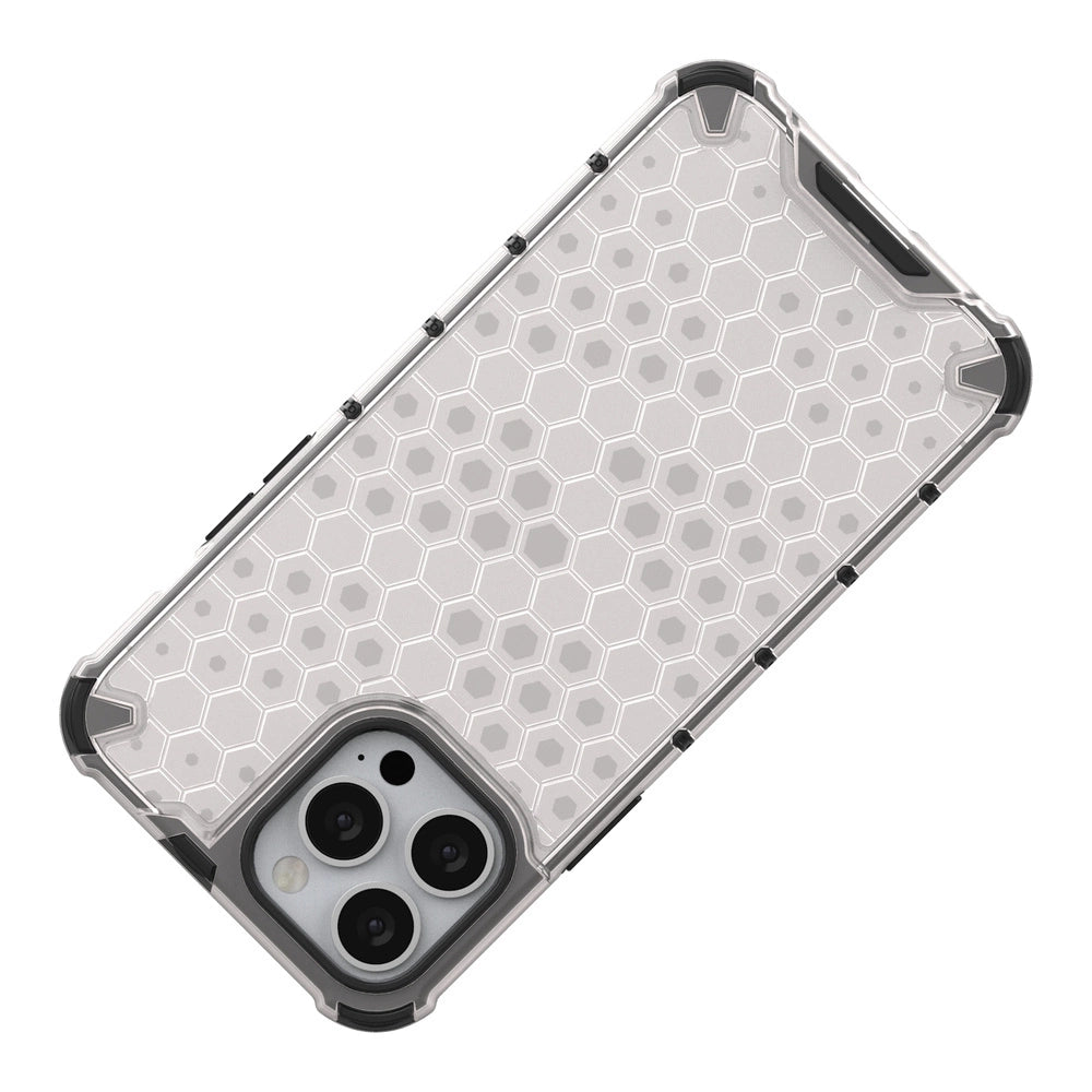 Honeycomb Case rustning med TPU Bumper til iPhone 13 Pro Max rød