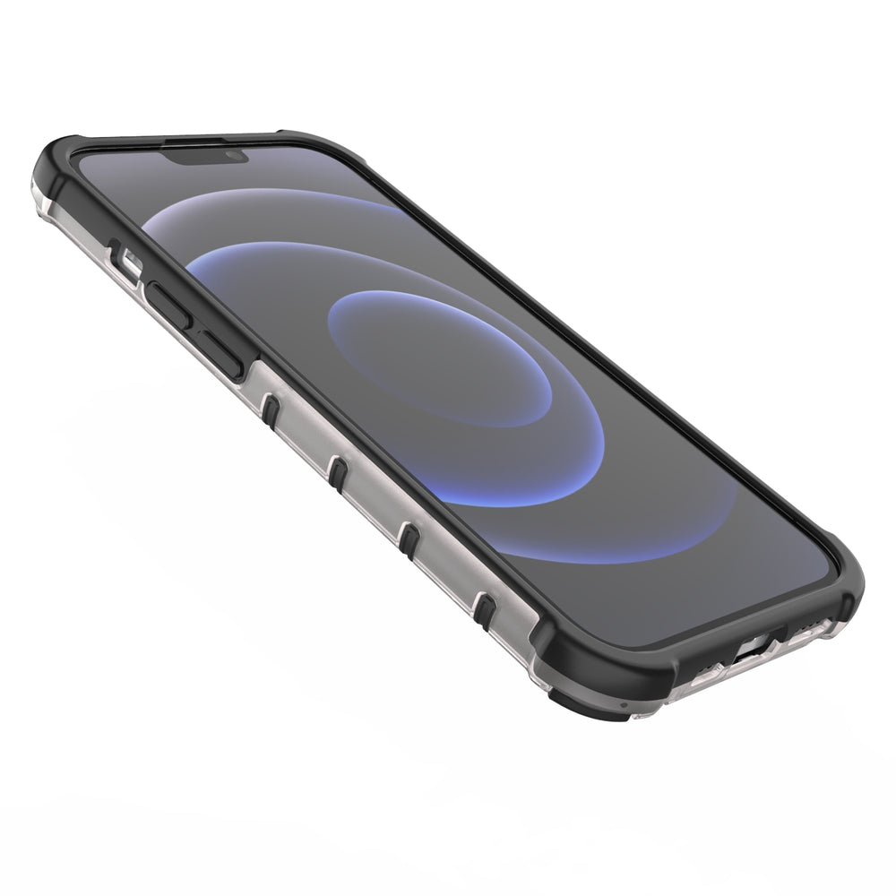 Honeycomb Case armor cover med TPU Bumper til iPhone 13 Pro sort