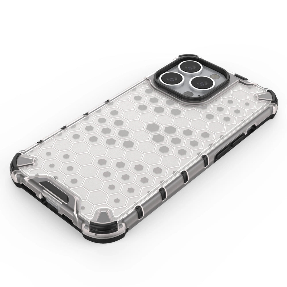 Honeycomb Case rustning med TPU Bumper til iPhone 13 Pro grøn