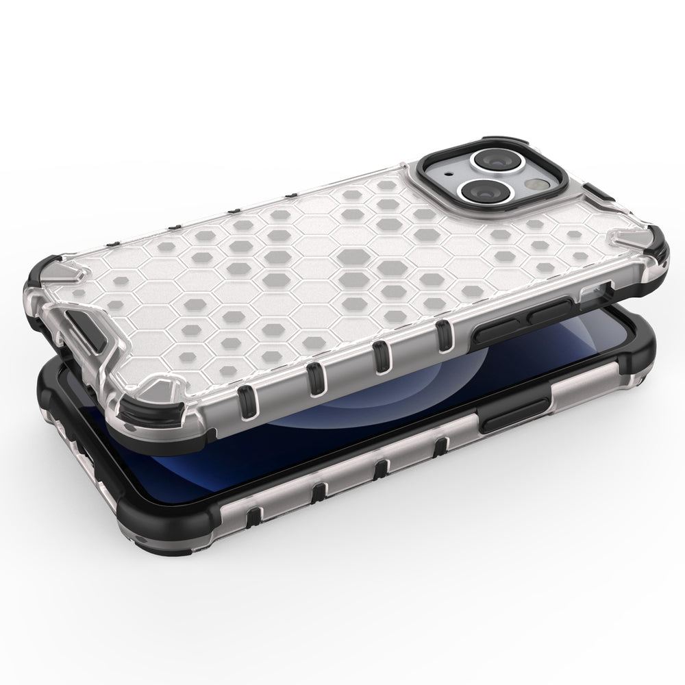 Honeycomb Case rustning med TPU Bumper til iPhone 13 mini grønt