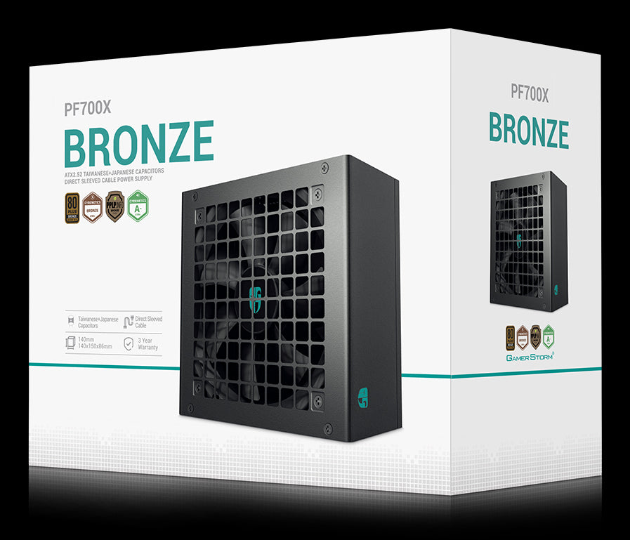 DeepCool PF700X enhed til strømforsyning 700 W 20+4 pin ATX ATX Sort