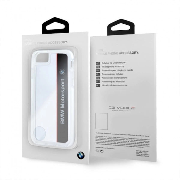 Etui hårdkasse BMW BMHCP7SPVNA iPhone 7 / 8 / SE 2020 / SE 2022 gennemsigtig marine SHOCKPROOF