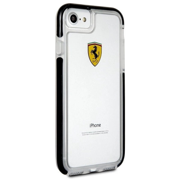 Ferrari Hardcase FEGLHCP7BK iPhone 7/8 SE 2020 / SE 2022 Stødtæt gennemsigtig sort