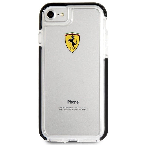 Ferrari Hardcase FEGLHCP7BK iPhone 7/8 SE 2020 / SE 2022 Stødtæt gennemsigtig sort