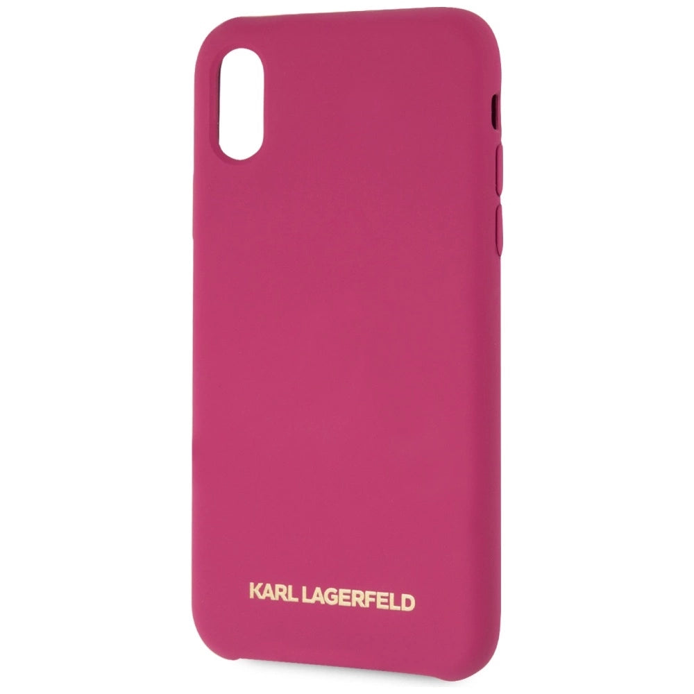 Karl Lagerfeld Silicone iPhone X/Xs Hardcase - Fuchsia