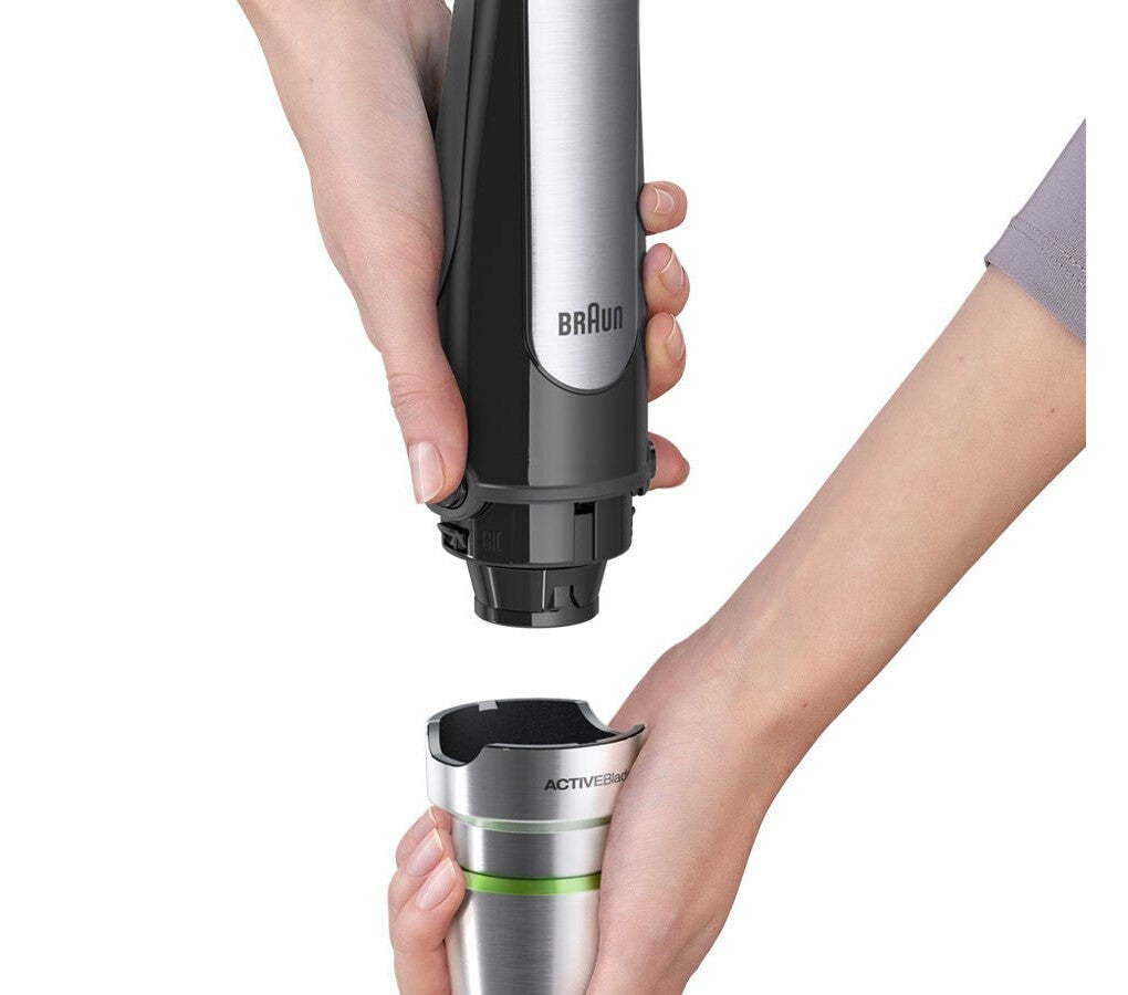 Braun MQ 7000X 0,6 L Nedsænkning blender 1000 W Sort, Satin stål