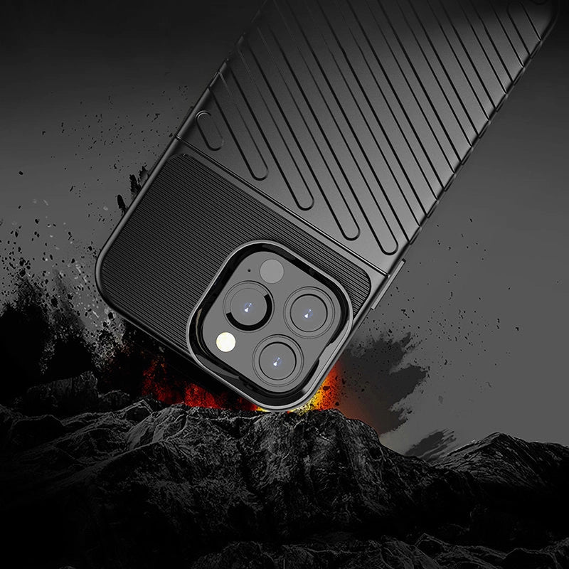 Thunder Case Flexible Tough Rugged Cover TPU Case til iPhone 13 Pro Max grøn