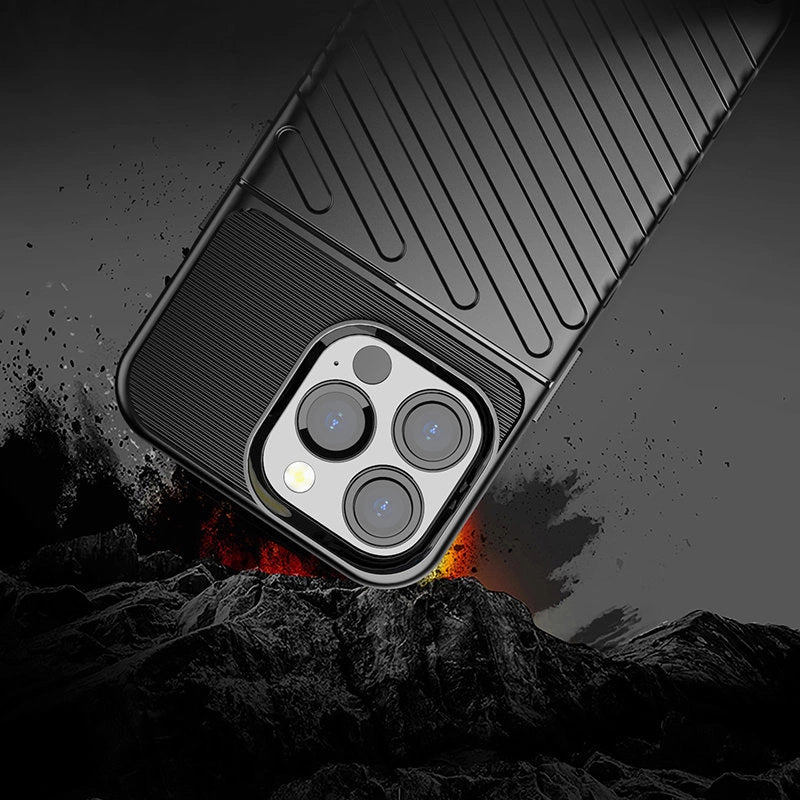Thunder Case Flexible Tough Rugged Cover TPU Case til iPhone 13 Pro blå