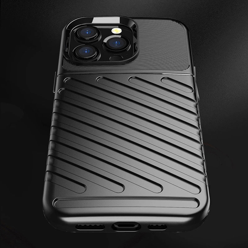 Thunder Case Flexible Tough Rugged Cover TPU Case til iPhone 13 Pro blå