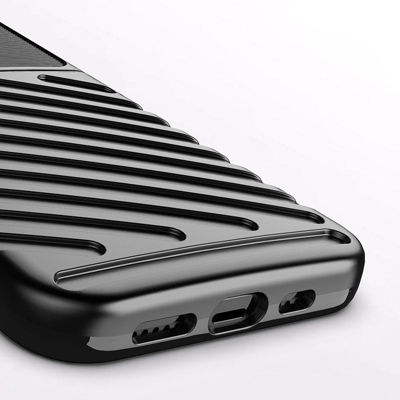 Thunder Case Flexible Tough Rugged Cover TPU Case til iPhone 13 Pro sort