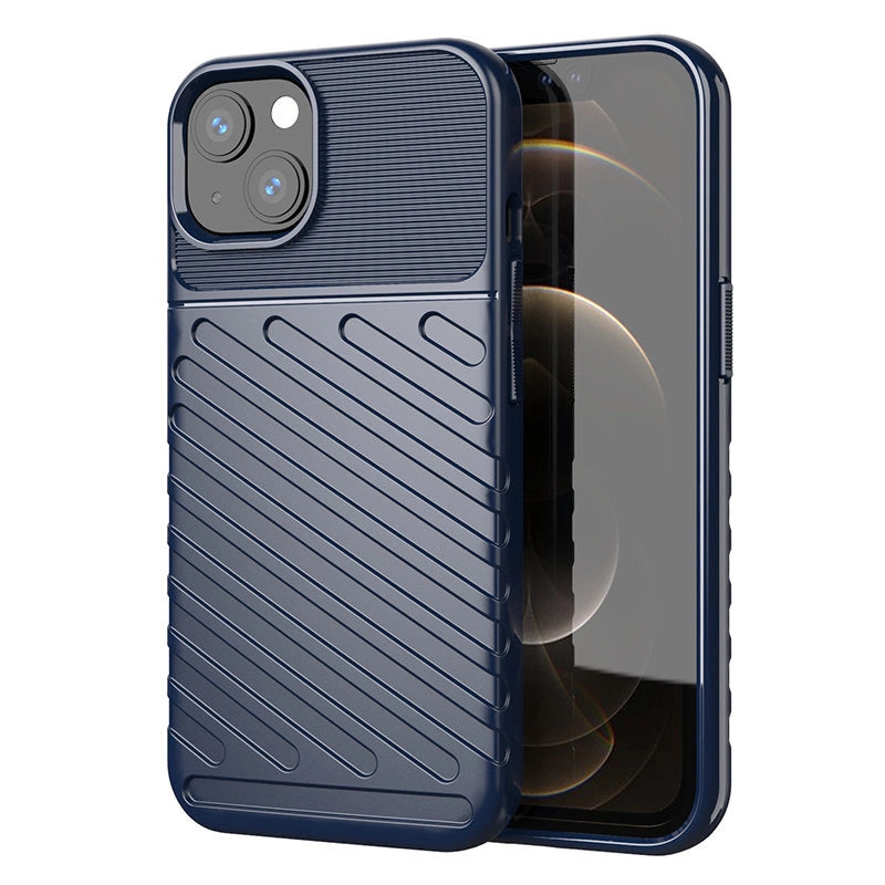 Thunder Case Flexible Tough Rugged Cover TPU Case til iPhone 13 mini blå