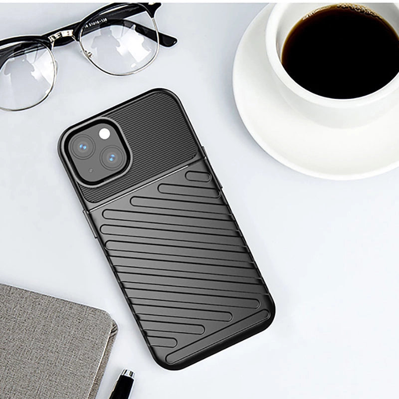 Thunder Case Flexible Tough Rugged Cover TPU Case til iPhone 13 mini blå