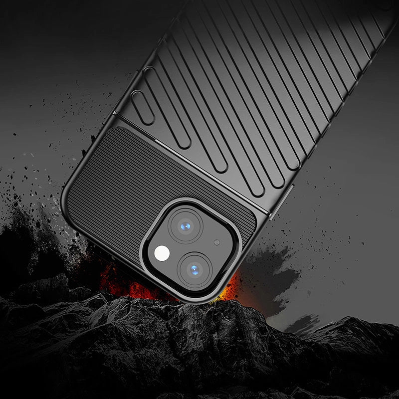 Thunder Case Flexible Tough Rugged Cover TPU Case til iPhone 13 mini blå