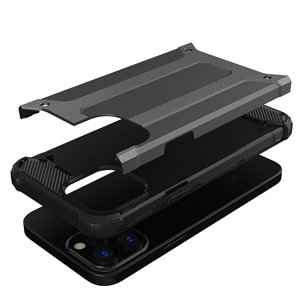 Hybrid Armor Case Tough Rugged Cover til iPhone 13 Pro blå