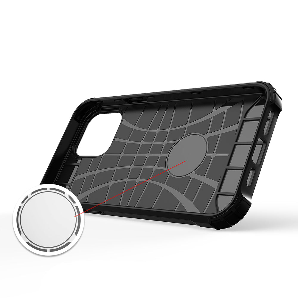 Hybrid Armor Case Tough Rugged Cover til iPhone 13 Pro sølv