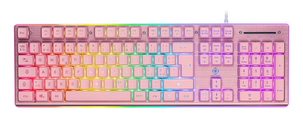 Deltaco Gaming PK75 keyboard nordic, pink
