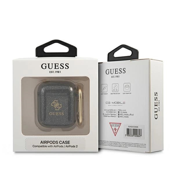 Guess GUA2UCG4GK AirPods cover sort/sort Glitter Collection