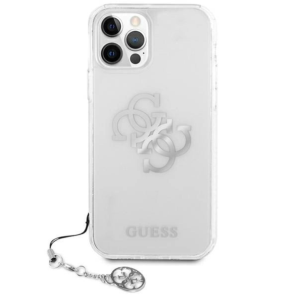 Guess GUHCP12LKS4GSI iPhone 12 Pro Max 6.7" Gennemsigtige hardcase 4G Silver Charms Collection