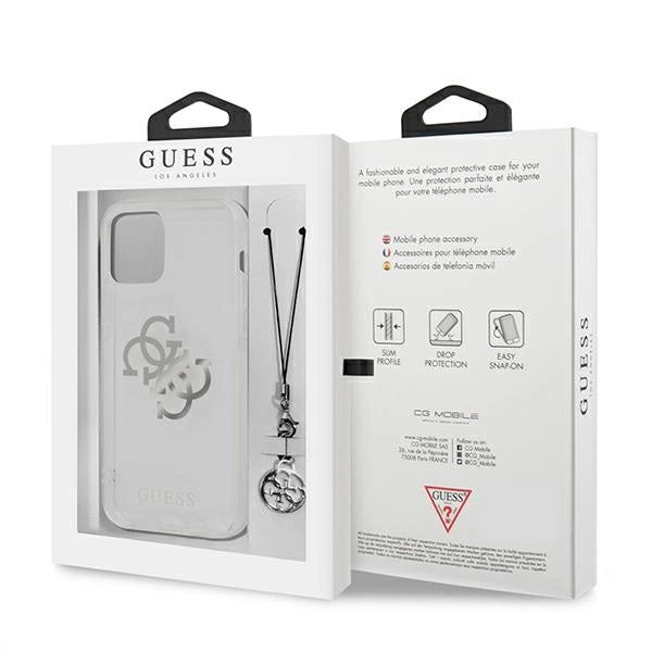 Guess GUHCP12LKS4GSI iPhone 12 Pro Max 6.7" Gennemsigtige hardcase 4G Silver Charms Collection