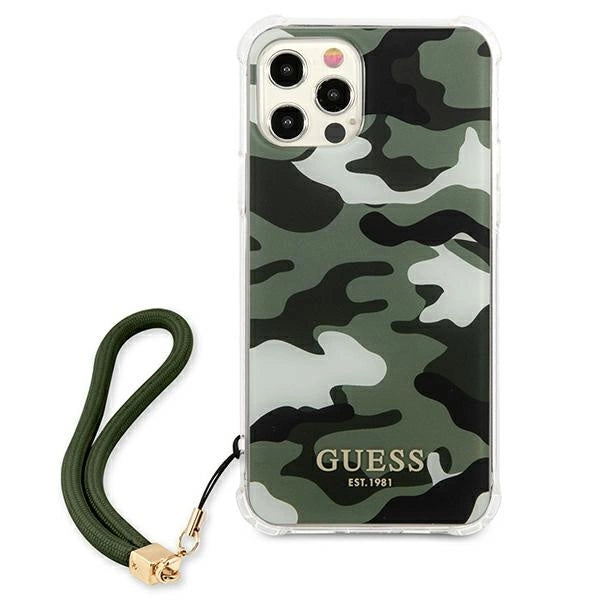 Guess GUHCP12LKSARKA iPhone 12 Pro Max 6.7" grøn/khaki hardcase Camo Collection