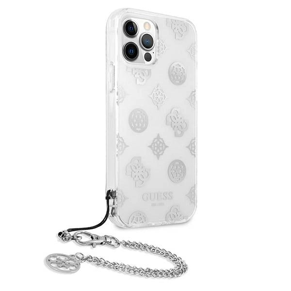 Guess GUHCP12LKSPESI iPhone 12 Pro Max 6.7" sølv/sølv hardcase Peony Chain Collection