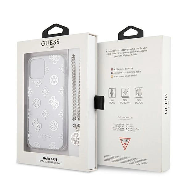 Guess GUHCP12LKSPESI iPhone 12 Pro Max 6.7" sølv/sølv hardcase Peony Chain Collection