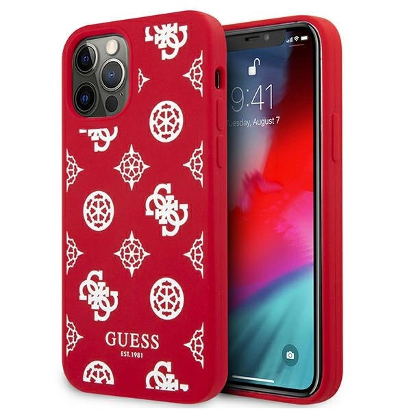 Guess GUHCP12LLSPEWRE iPhone 12 Pro Max 6.7" rød/rød hard case Peony Collection