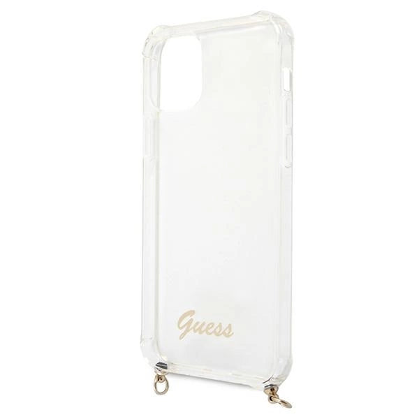 Guess GUHCP12MKC4GSGO iPhone 12/12 Pro 6.1" Gennemsigtig hard case 4G Gold Chain