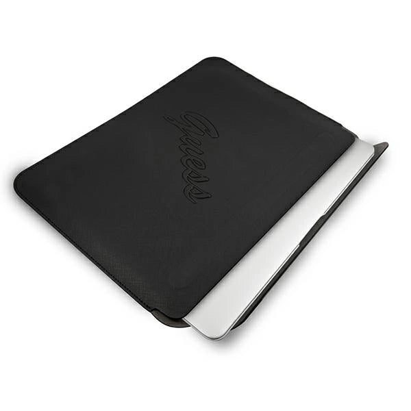 Guess Saffiano Script cover til en 13" laptop - sort