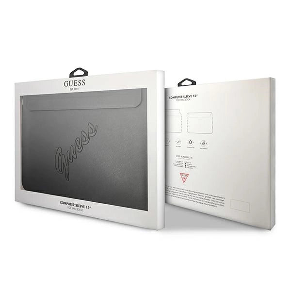 Guess Saffiano Script cover til en 13" laptop - sort