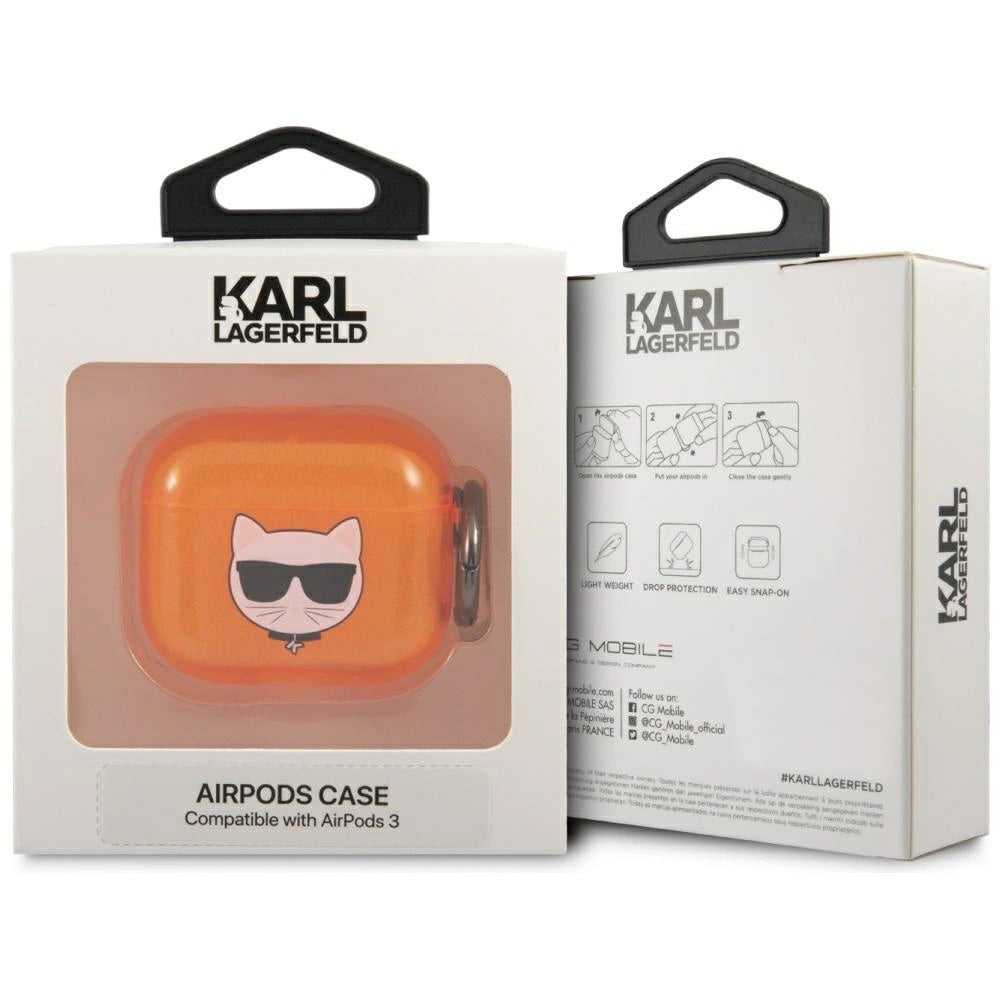Karl Lagerfeld KLA3UCHFO AirPods 3 cover appelsin/orange Choupette