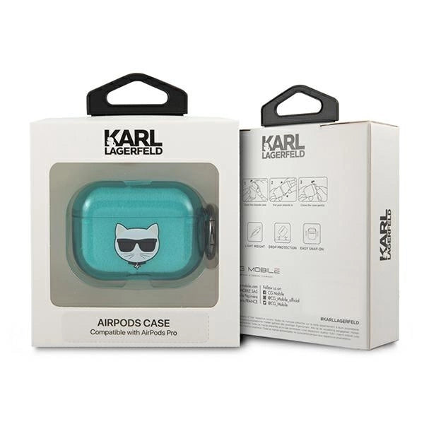 Karl Lagerfeld KLAPUCHFL AirPods Pro cover Niebieski/blå Choupette