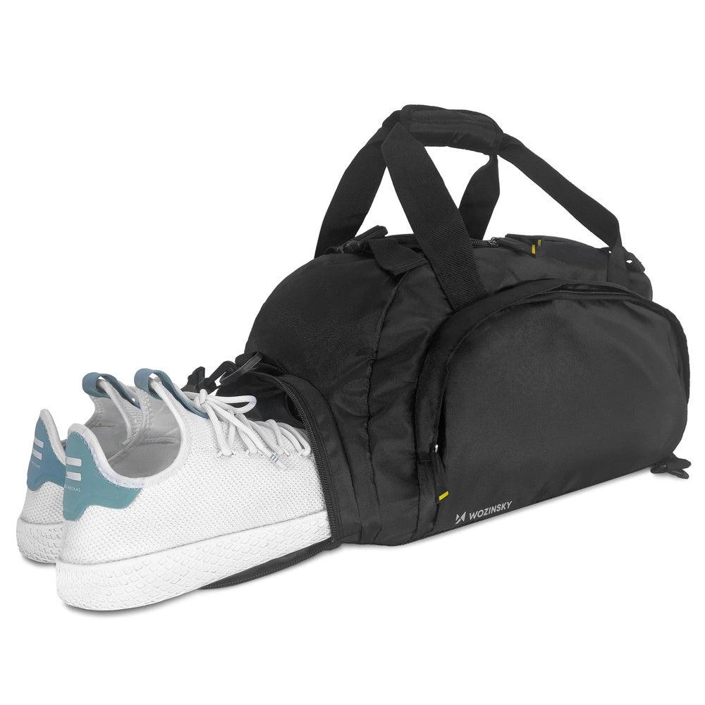 Wozinsky Travel Sports Bag Bag Bag Bag Hand Luggage Bag 40x20x25 cm for Airplane Black (WSB-B01)