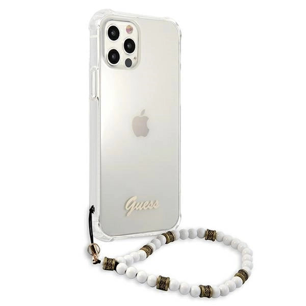 Guess GUHCP12LKPSWH iPhone 12 Pro Max 6.7" Transparent Hardcase White Pearl