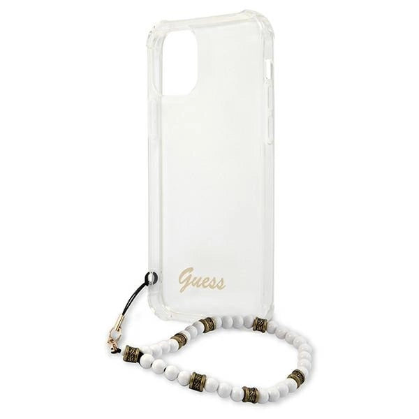 Guess GUHCP12LKPSWH iPhone 12 Pro Max 6.7" Transparent Hardcase White Pearl