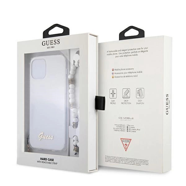Guess GUHCP12LKPSWH iPhone 12 Pro Max 6.7" Transparent Hardcase White Pearl