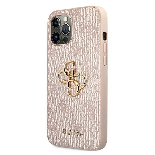 Guess GUHCP12M4GMGPI iPhone 12/12 Pro 6,1" rosa/rosa hardcase 4G Big Metal Logo